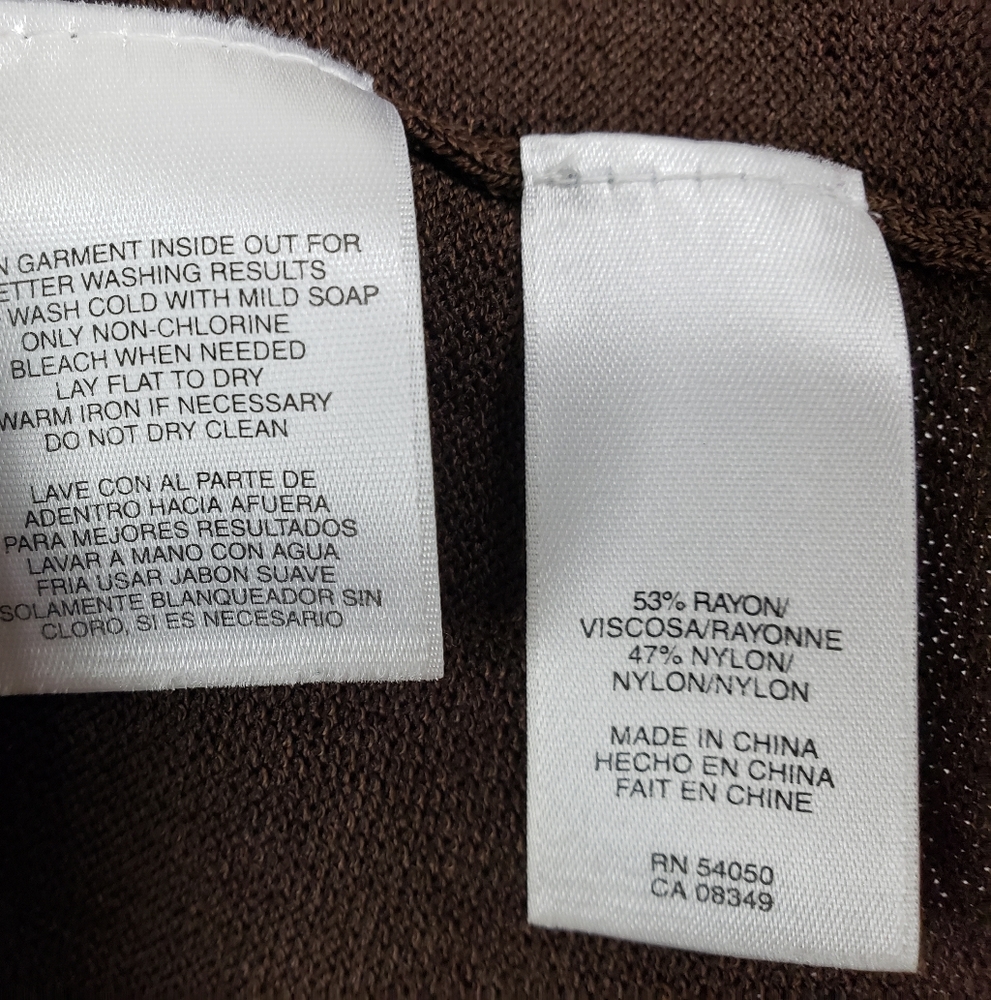 Jones New York Brown Beaded Neckline Shell Tank Top - Picture 7 of 7